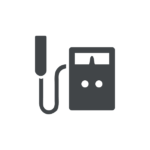ícone de levantamento radiométrico cinza