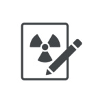 ícone do plano de radioproteção cinza